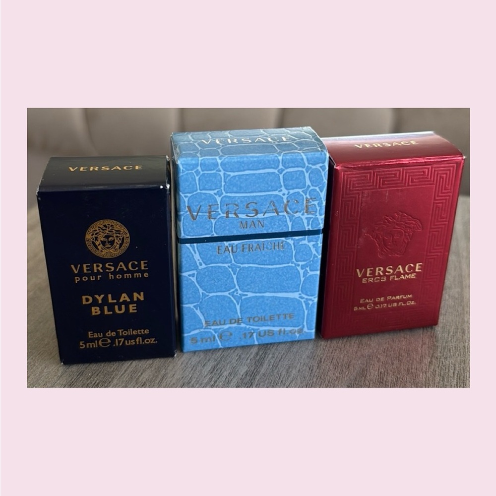 NWOT / Mini Versace Fragrance Set - Blue and Red / Travel size